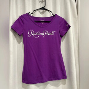 Russian Pointe RP Collection Women’s Small T-Shirt RP Logo Tee Purple GUC